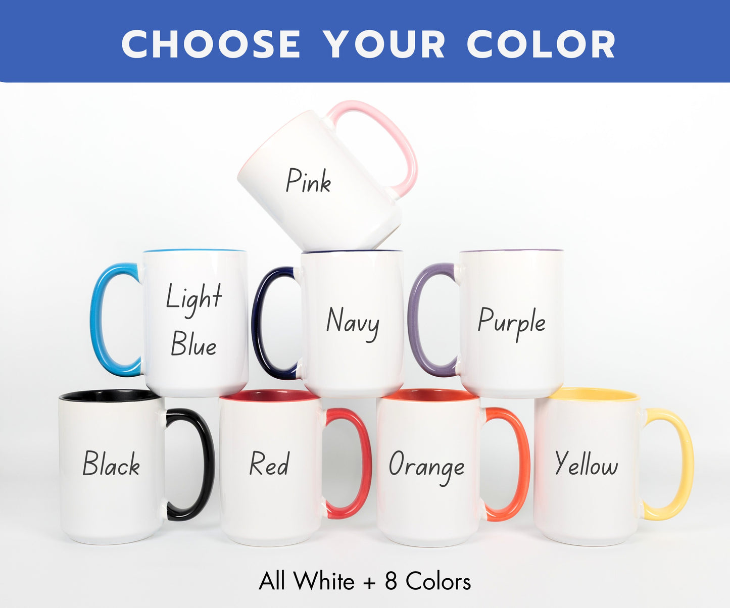 Custom Text Mug, Personalized Coffee Mug