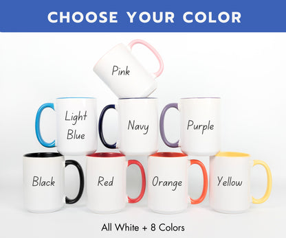 Custom Text Mug, Personalized Coffee Mug