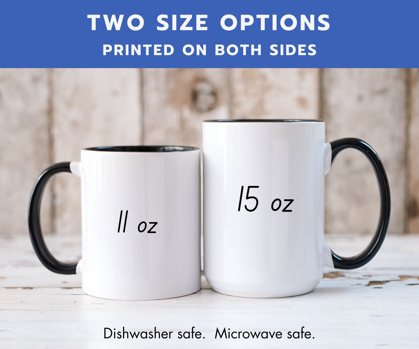 Custom Text Mug, Personalized Coffee Mug