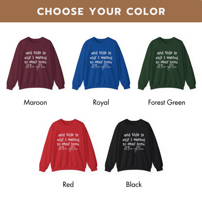 Funny Introvert Sweatshirt – “And This Is Why I Wanted to Stay Home”